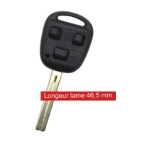 Coque 3 boutons Toyota Auris, Land Cruiser, Lexus GS300, GS400, LS, LX, RX